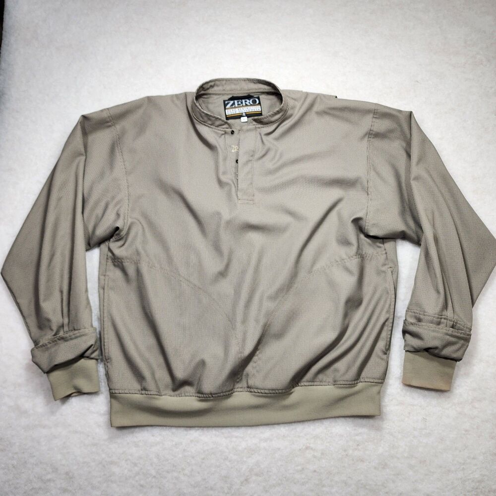 Zero Restriction Golf Windshirt Houdstooth Mens Sz L Pullover Windbreaker (3312)